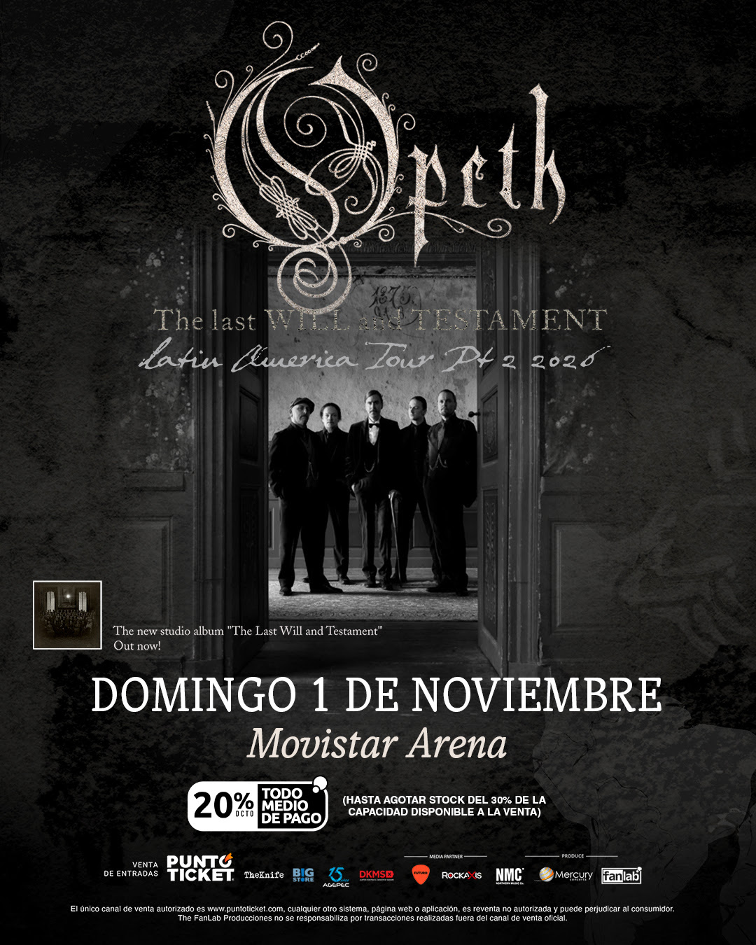 Opeth regresa a Chile con show en el Movistar Arena